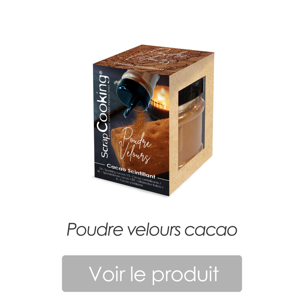 Recette bûche ourson guimauve poudre velours - ScrapCooking